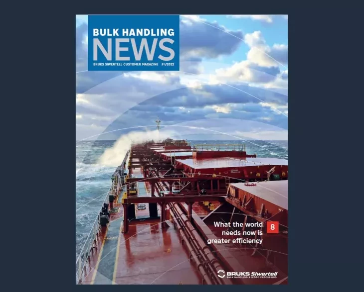 Front cover of customer magazine Bulk Handling News issue 1 2022