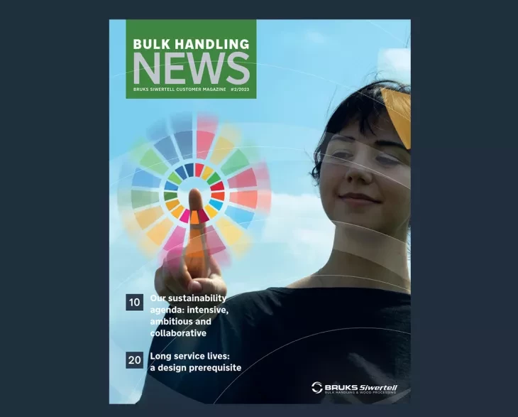 Front cover of customer magazine Bulk Handling News issue 2 2023
