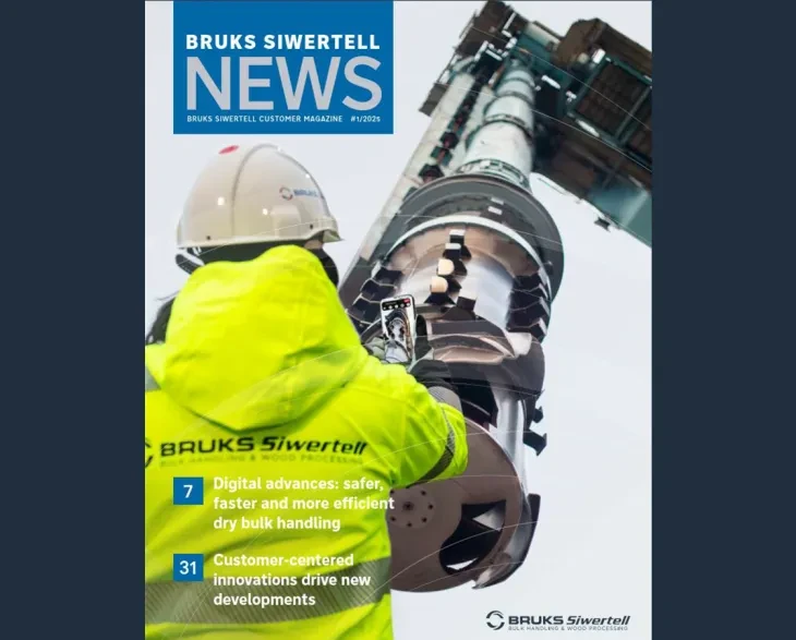 Frontcover of Bruks Siwertell News magazine issue 1, 2025